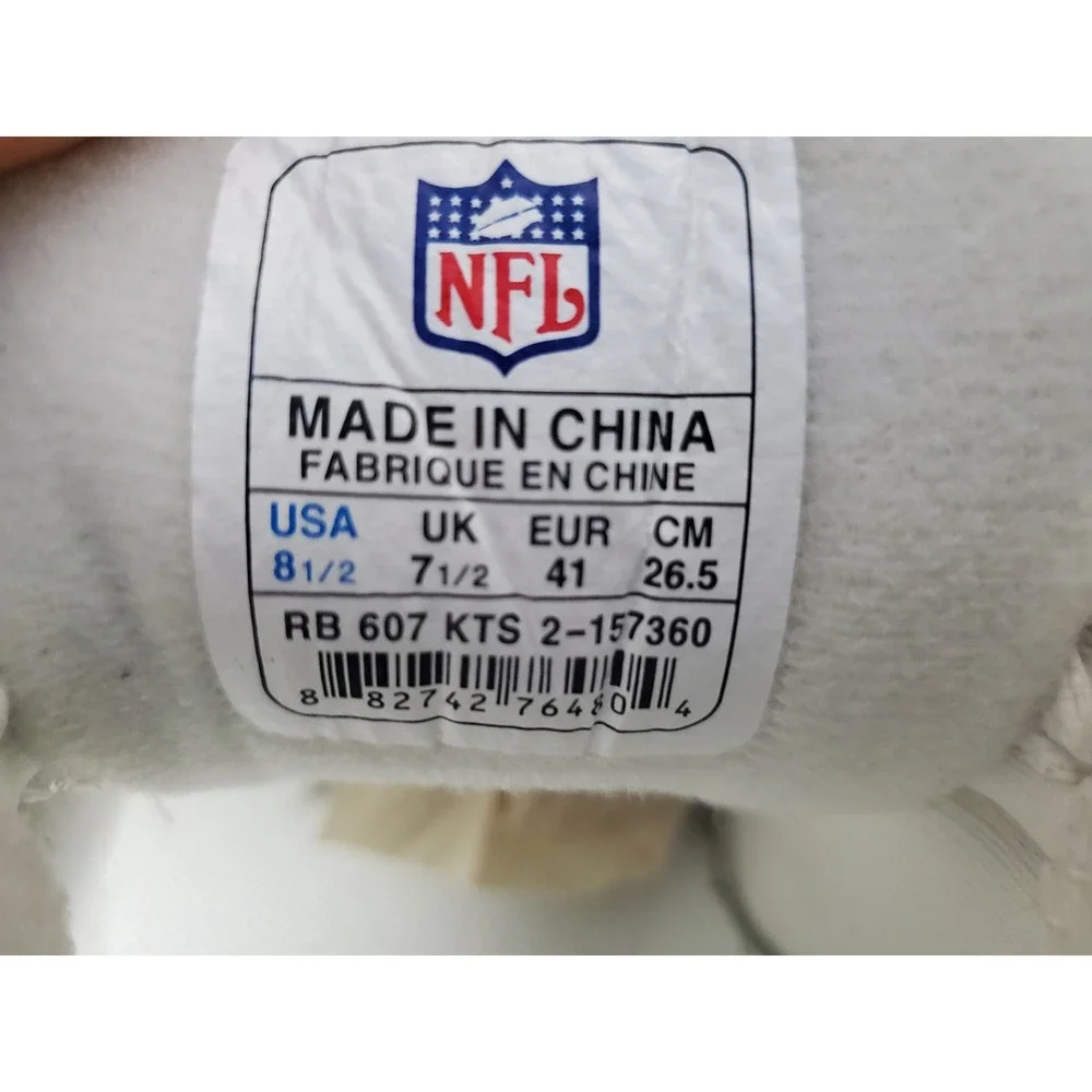 Reebok Miami Dolphins NFL White Leather Low Top Sneakers Womens 8.5 RB 607 KTS